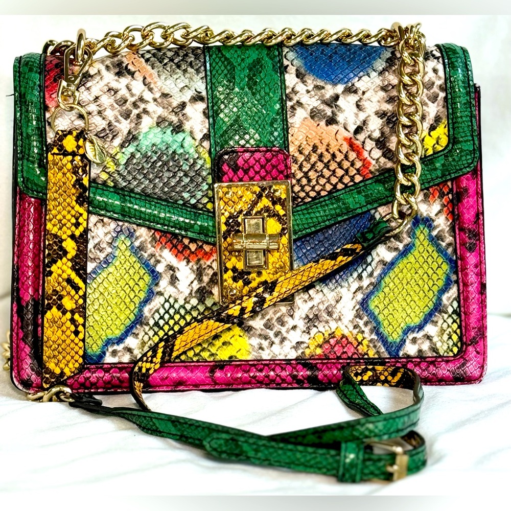 Aldo Multicolored Faux Snake Skin Crossbody (Like New)